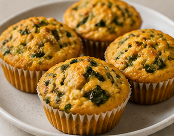 Ispanaklı Peynirli Tuzlu Muffin