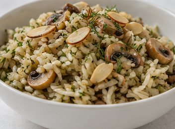 Mantarlı Bademli İç Pilav