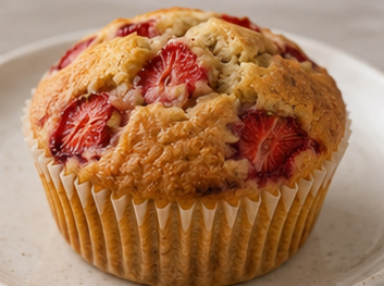 Çilekli Muffin