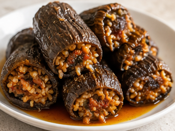 Zeytinyağlı Kuru Patlıcan Dolması