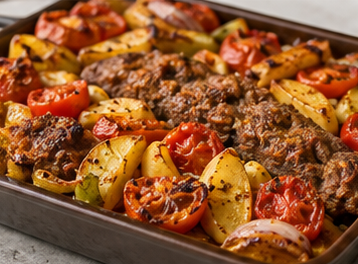 Patatesli Tepsi Kebabı