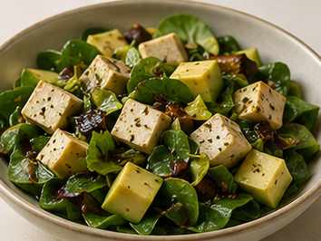 Avokadolu Tofu Salatası