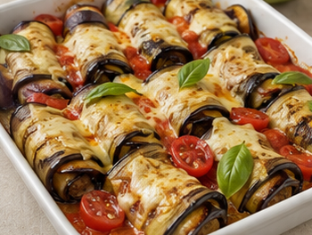 Mozzarellalı Patlıcan Ruloları