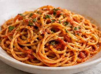 Domates Soslu Spagetti