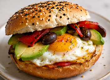 Yumurtalı Avokadolu Kahvaltı Burgeri