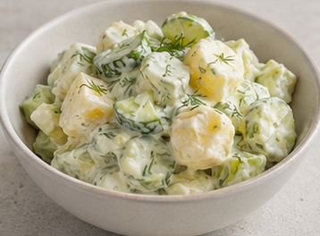 Salatalıklı Patates Salatası