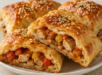 Tavuklu Sebzeli Börek