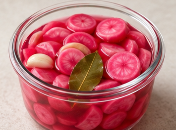 Hızlı Pembe Turp Turşusu