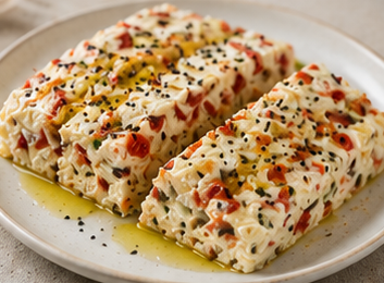 Kırmızı Biberli Çökelek Bastırması