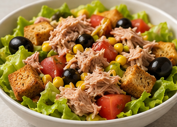 Krutonlu Ton Balıklı Salata