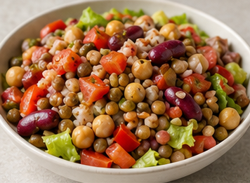 Vinigret Soslu Bakliyat Salatası