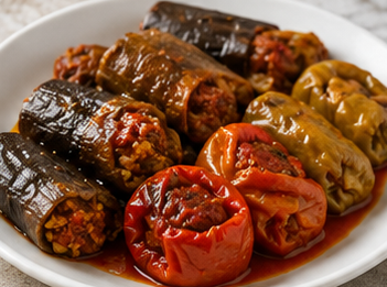 Zeytinyağlı Ekşili Kuru Dolma