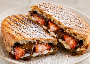 Nutella'lı ve Çilekli Panini