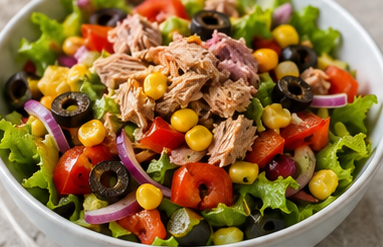 Vinigret Soslu Ton Balıklı Salata