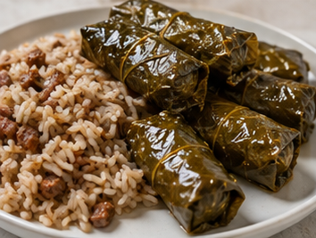 Pehli Pilavı ve Etli Yaprak Sarma