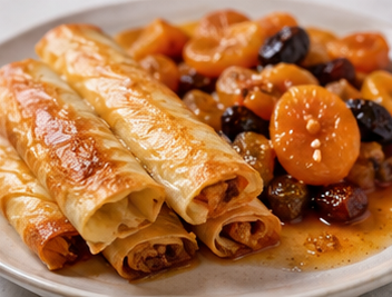 Peynirli Kalem Börek & Kuru Meyve Hoşafı