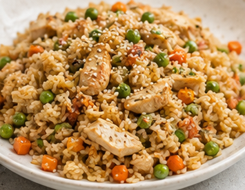 Soya Soslu, Susamlı Hindi Fileto ve Karnabahar Pilavı