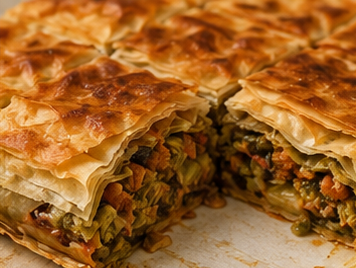 Pırasa ve Bulgurlu Börek