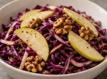 Yeşil Elmalı Mor Lahana Salatası