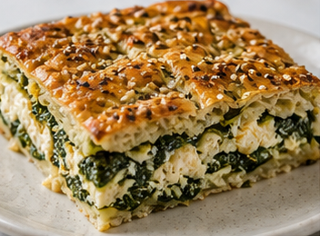 Ispanaklı Peynirli Kırpık Börek