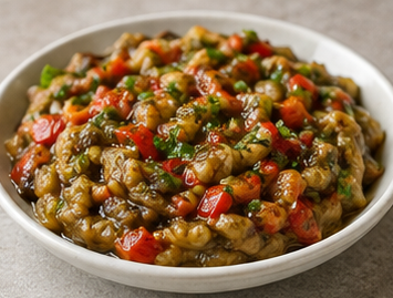 Közlenmiş Patlıcan Salatası