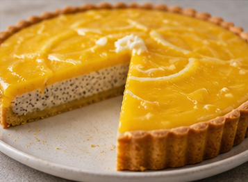 Haşhaş Kremalı Limonlu Tart Kek