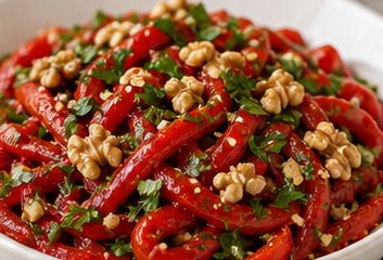 Cevizli Kırmızı Köz Biber Salatası