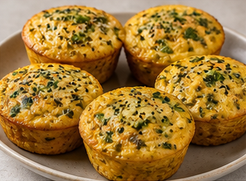 Otlu Peynirli Omlet Muffin