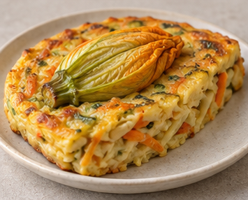 Kabak Çiçekli Sebzeli Omlet
