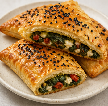 Kuru Domatesli Ispanaklı Milföy Böreği