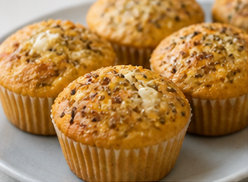 Tohumlu Peynirli Yulaf Muffin