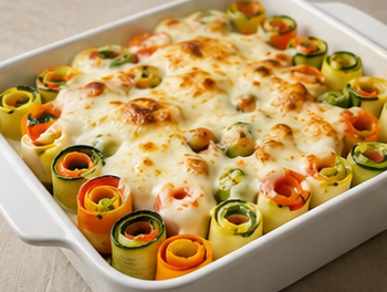 Fırında Beşamel Soslu Sebze Ruloları